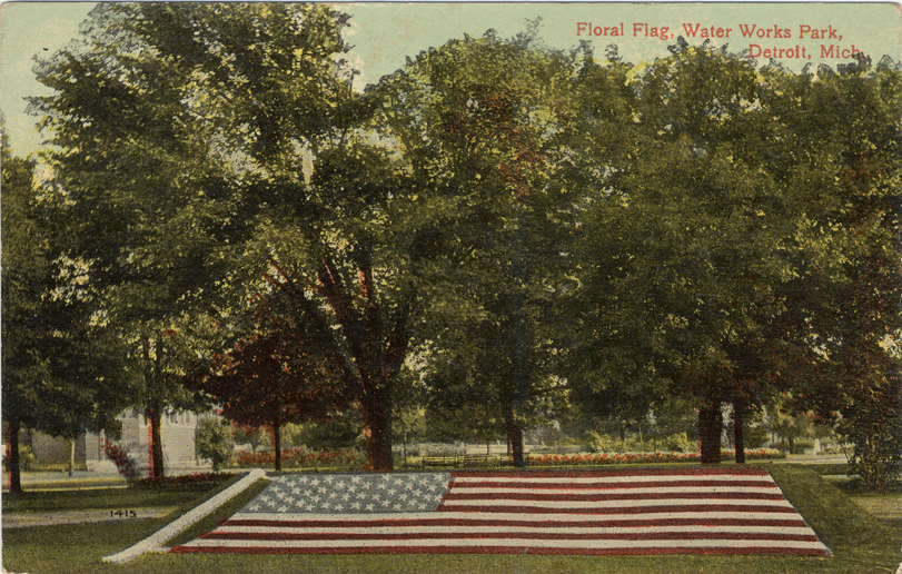 Floral flag at Waterworks Park