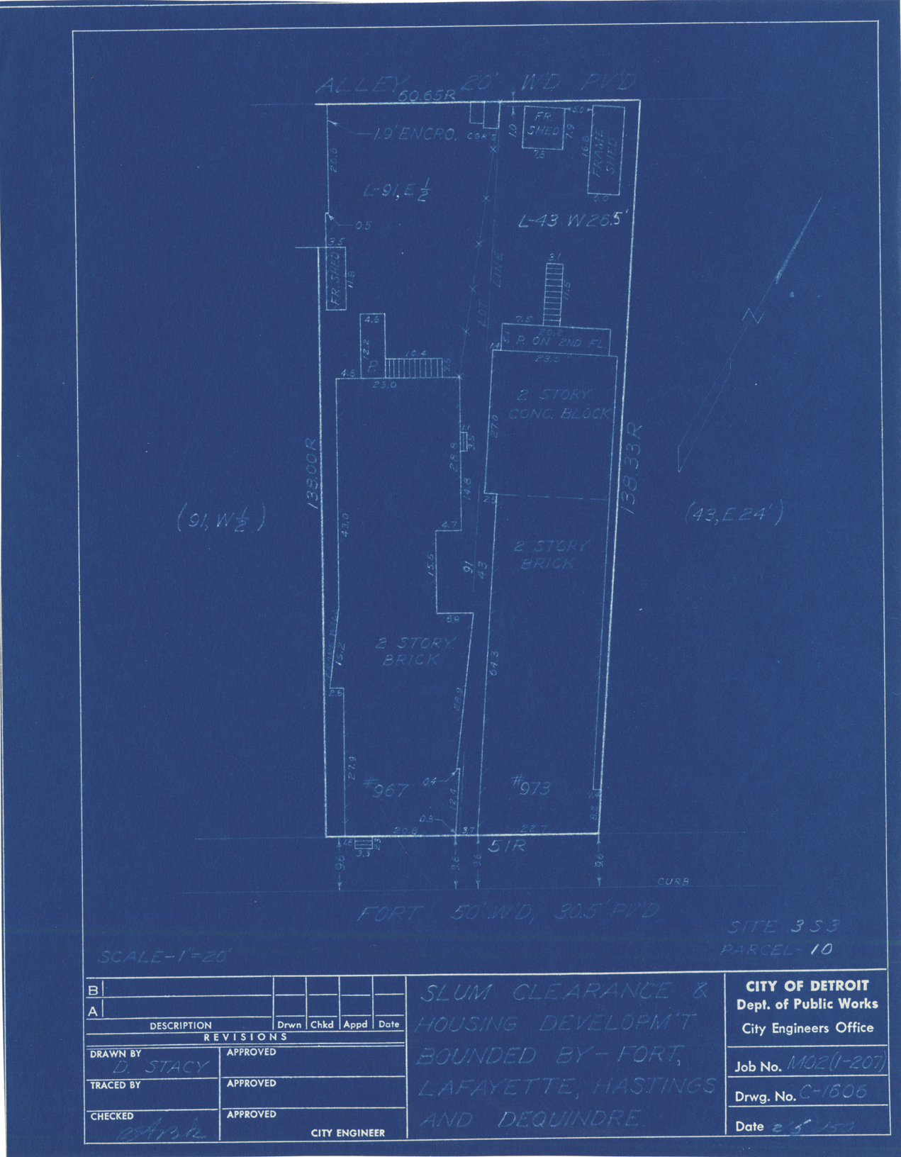 Plot plan for property on Fort