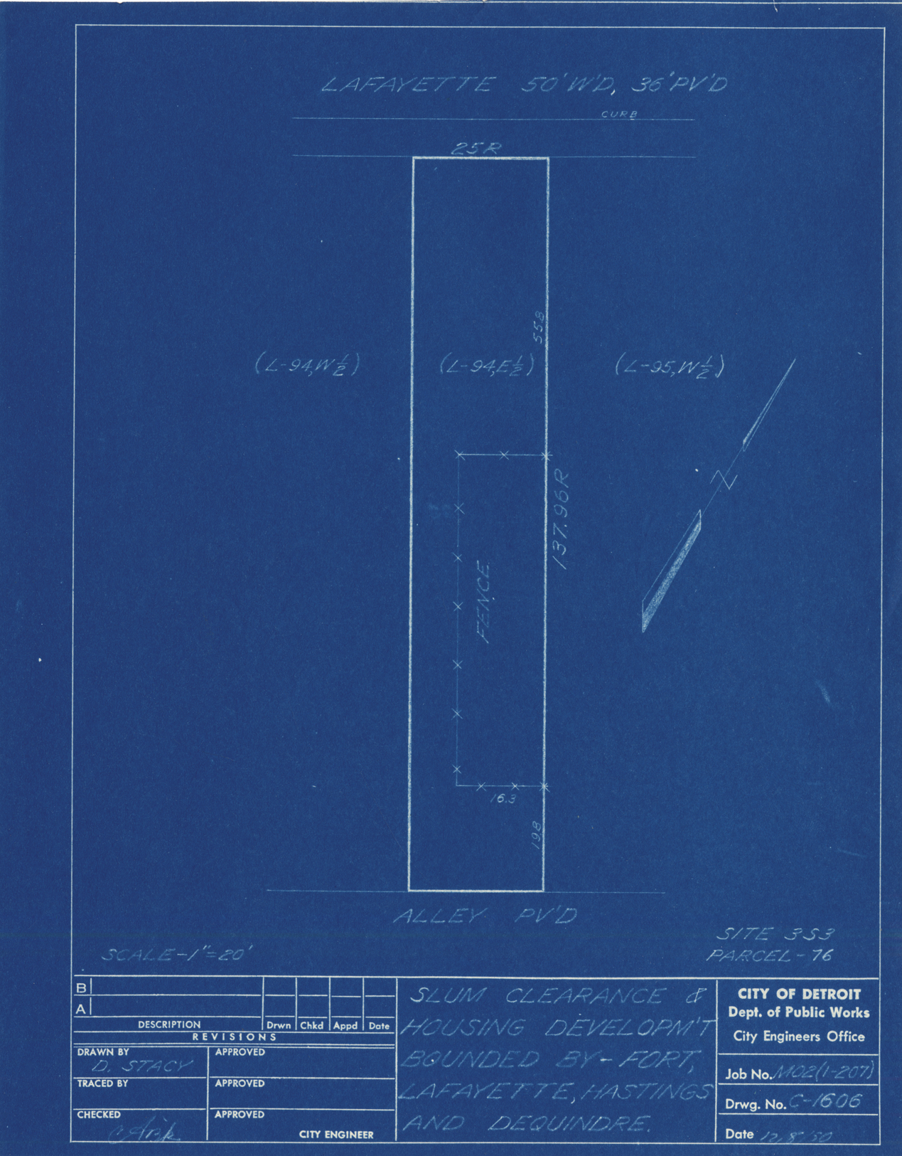 Plot plan for property on Lafayette