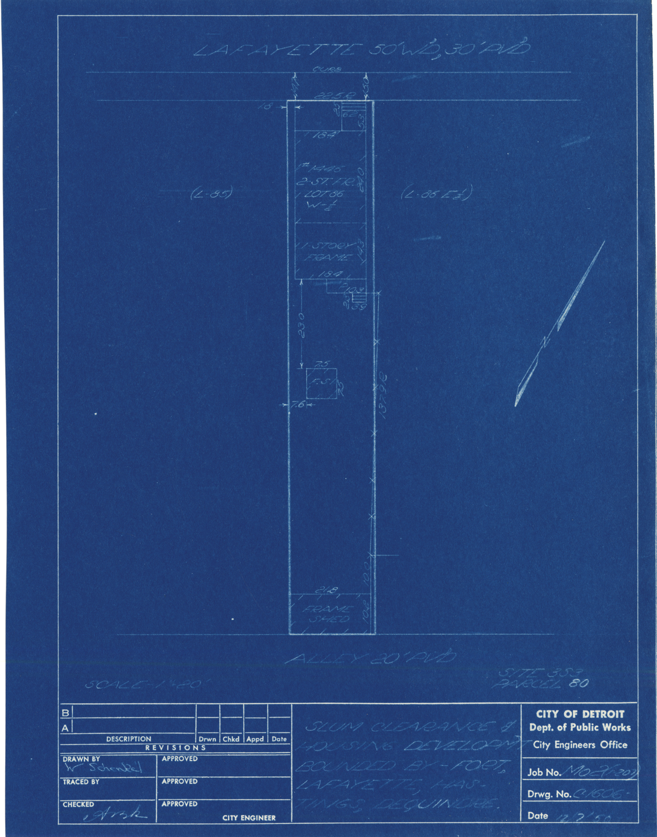 Plot plan for property on Lafayette