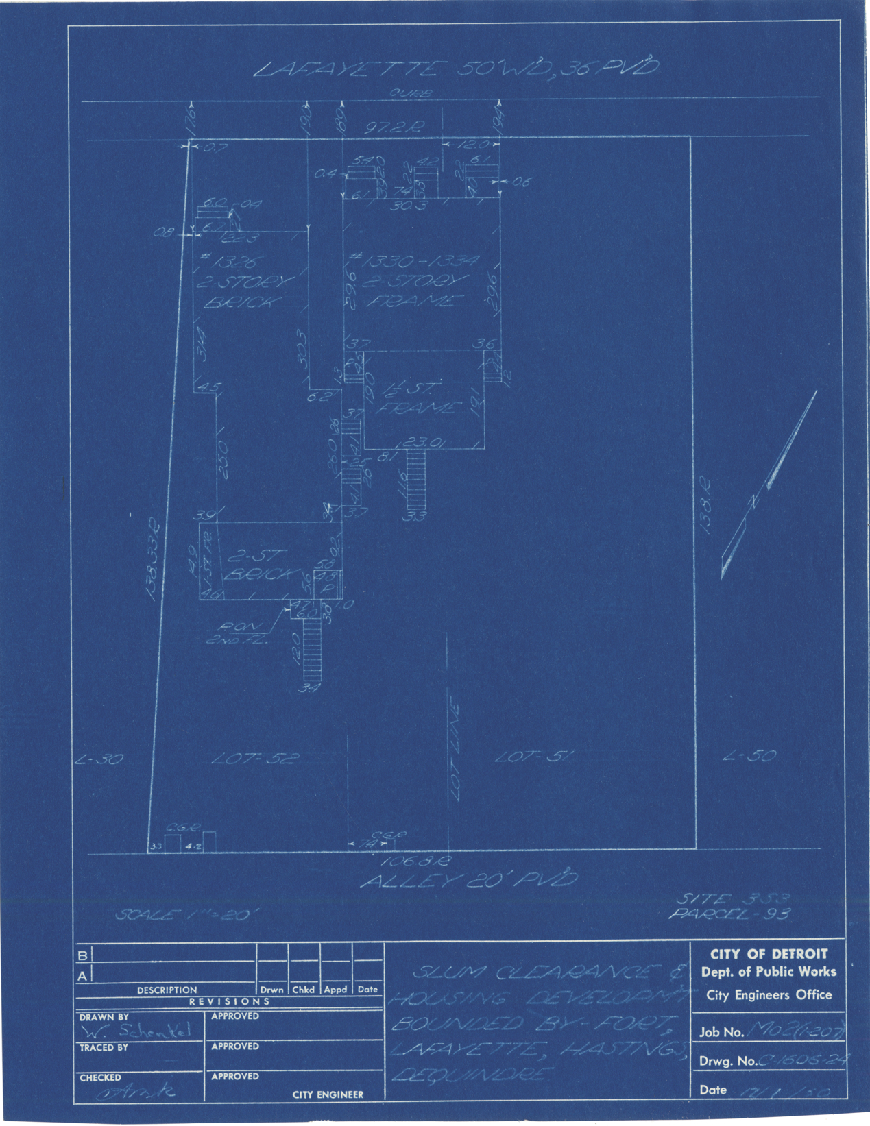 Plot plan for property on Lafayette