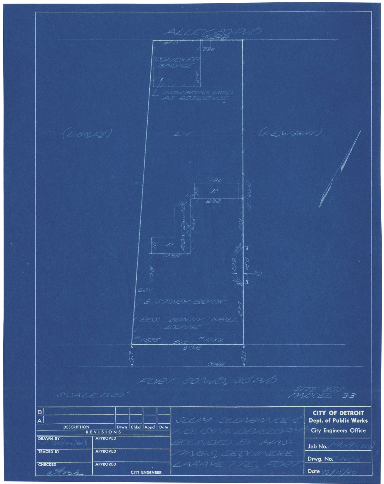 Plot plan for property on Fort