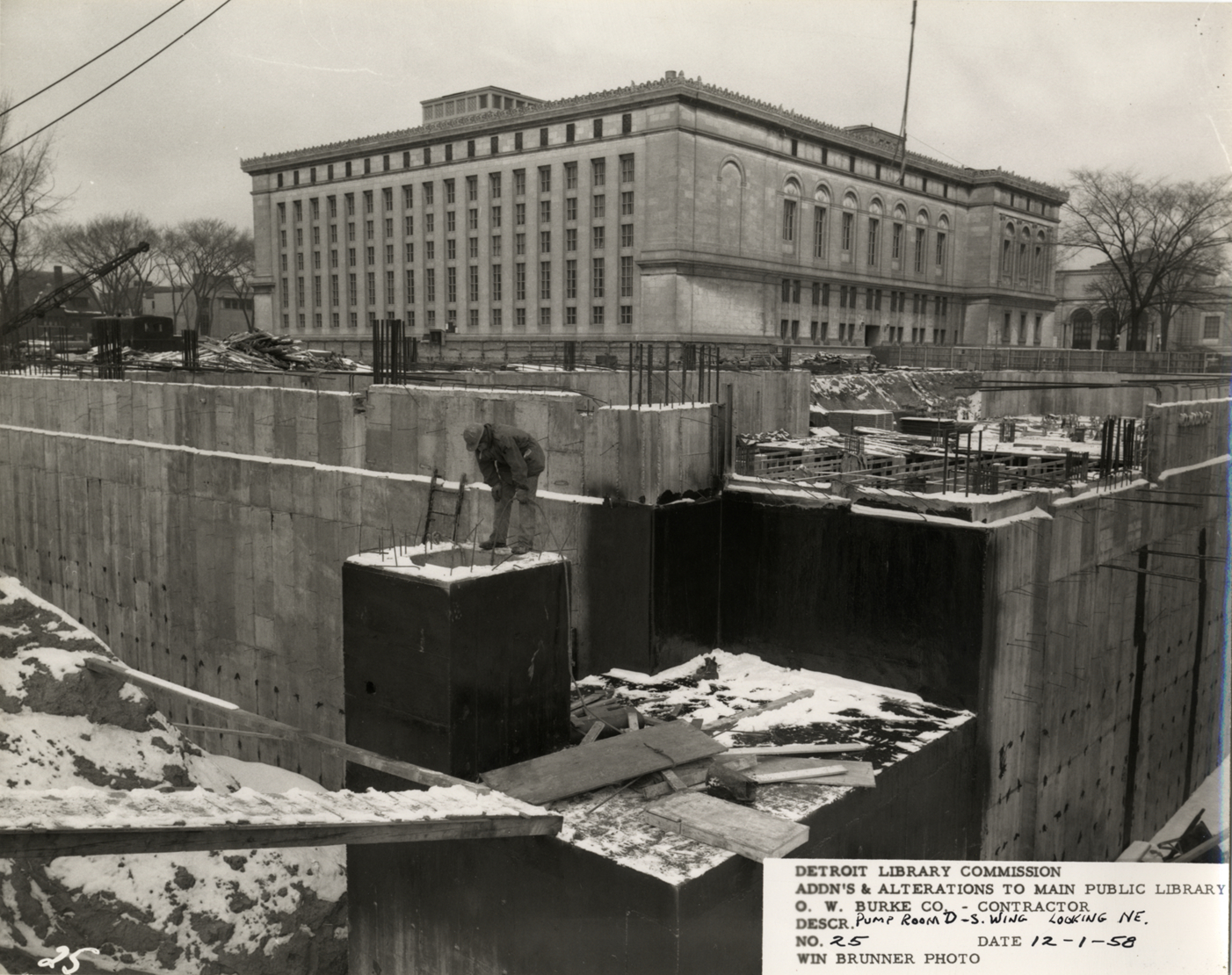 Pump room D of Main Library under construction
