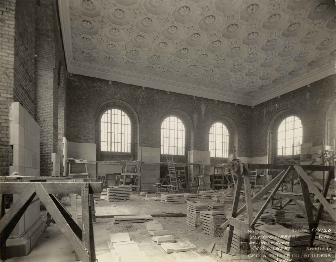 Delivery room at Main Library under construction