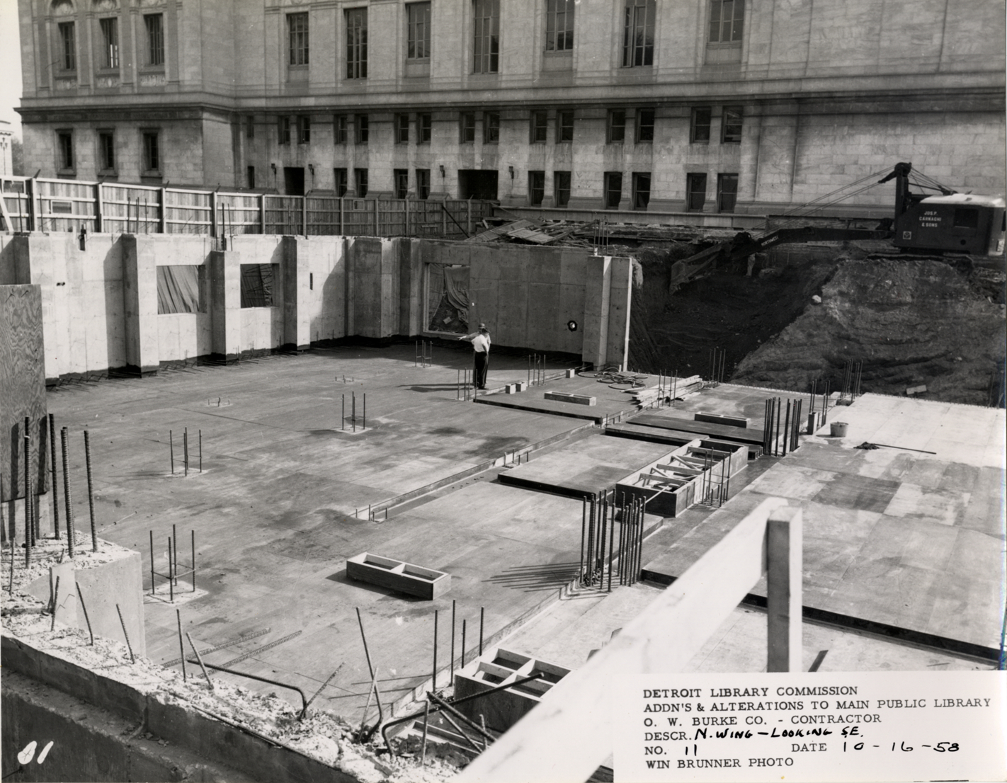North Wing of Main Library under construction