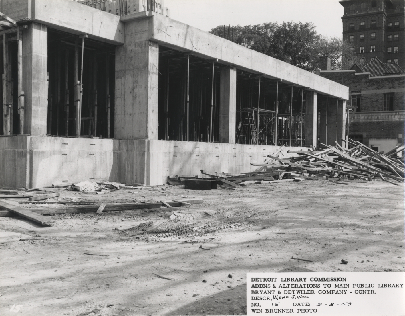 South Wing of Main Library under construction