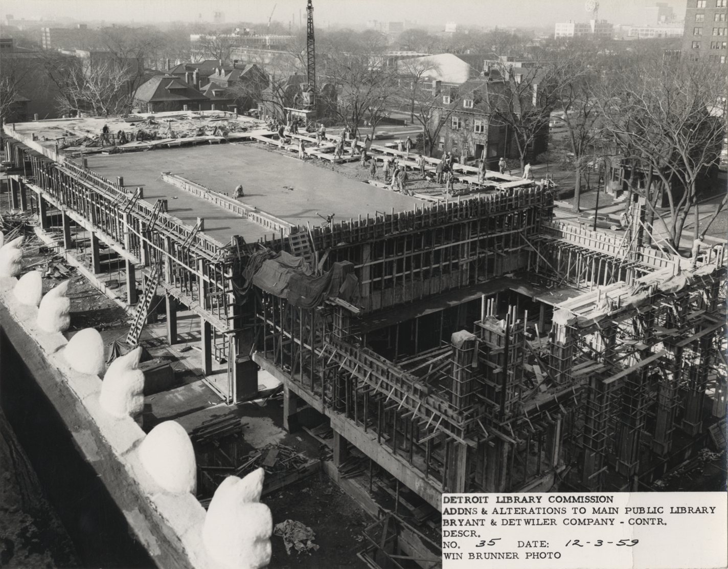 North Wing of Main Library under construction