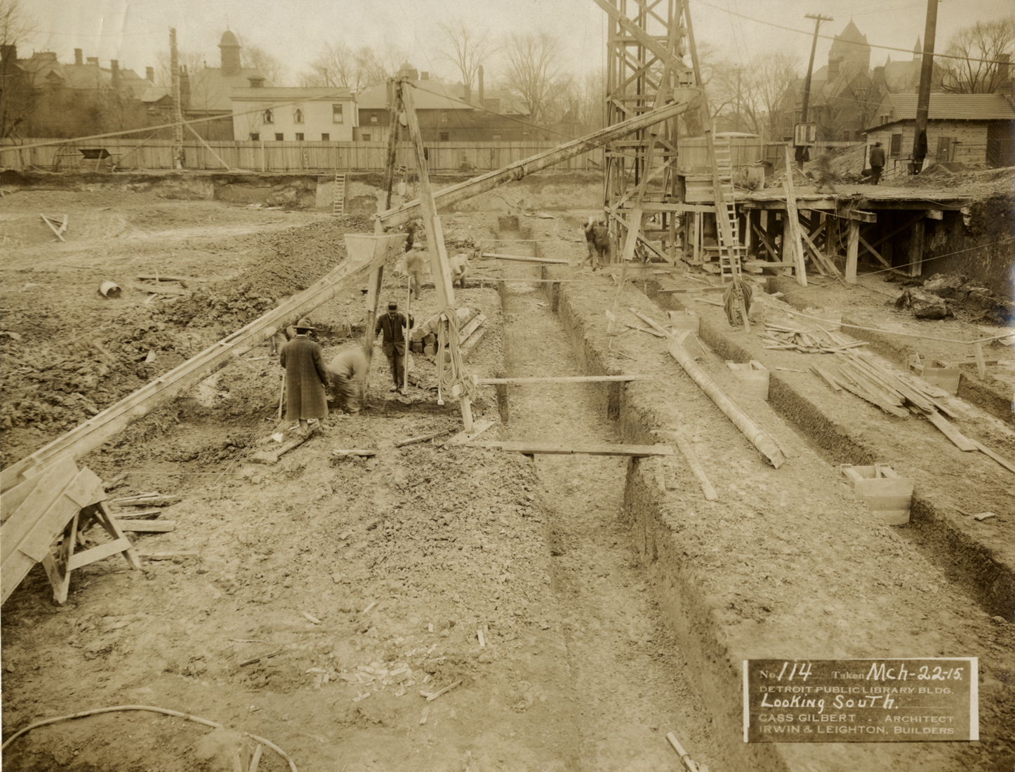 Foundation excavation, Main Library