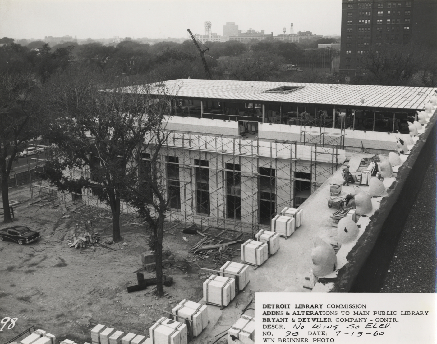 North Wing of Main Library under construction