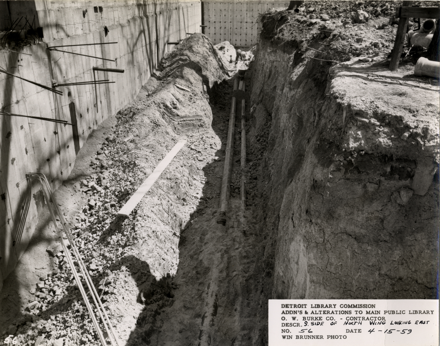 North Wing of Main Library under construction
