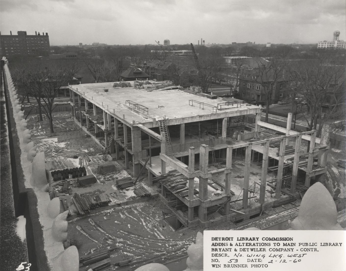 North Wing of Main Library under construction