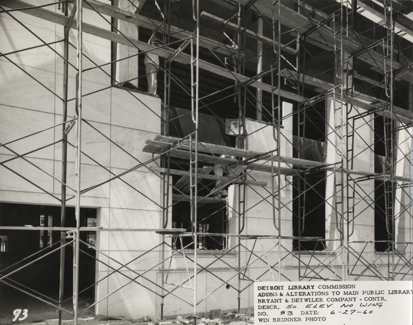 North Wing of Main Library under construction