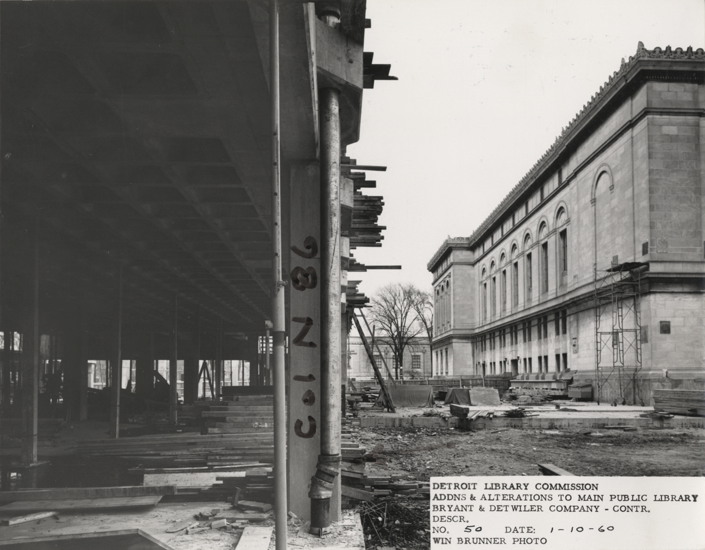 North Wing of Main Library under construction