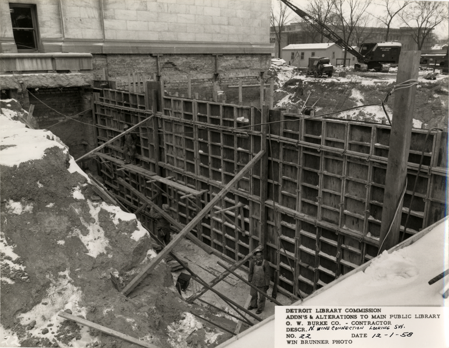 North Wing of Main Library under construction