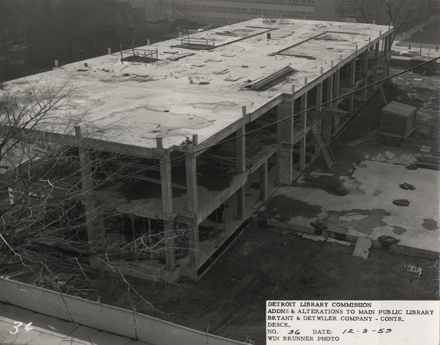 South Wing of Main Library under construction