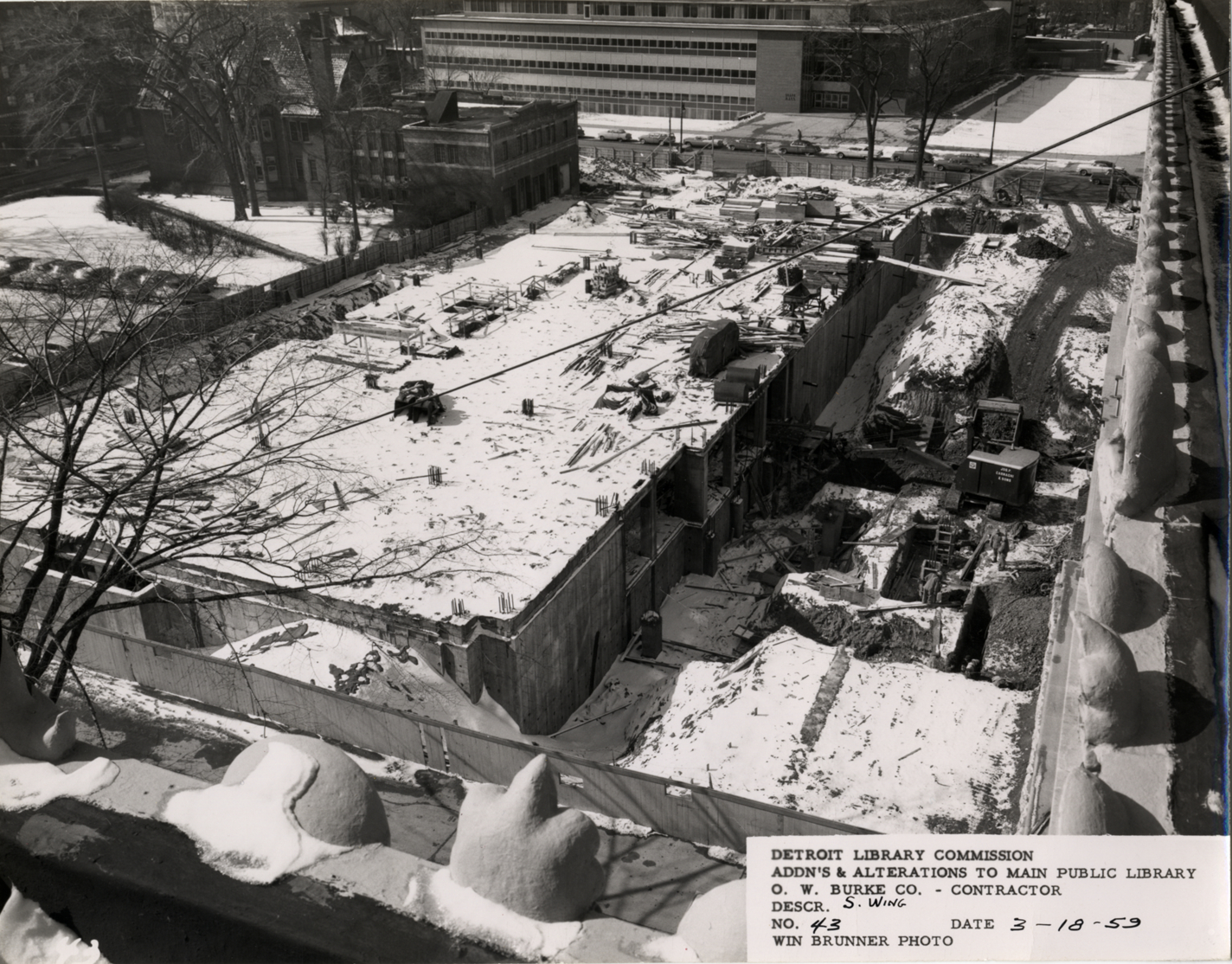 South Wing of Main Library under construction