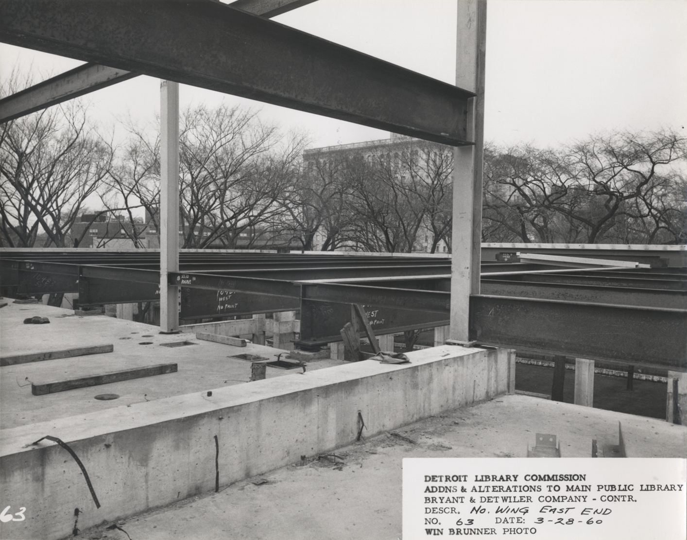 North Wing of Main Library under construction
