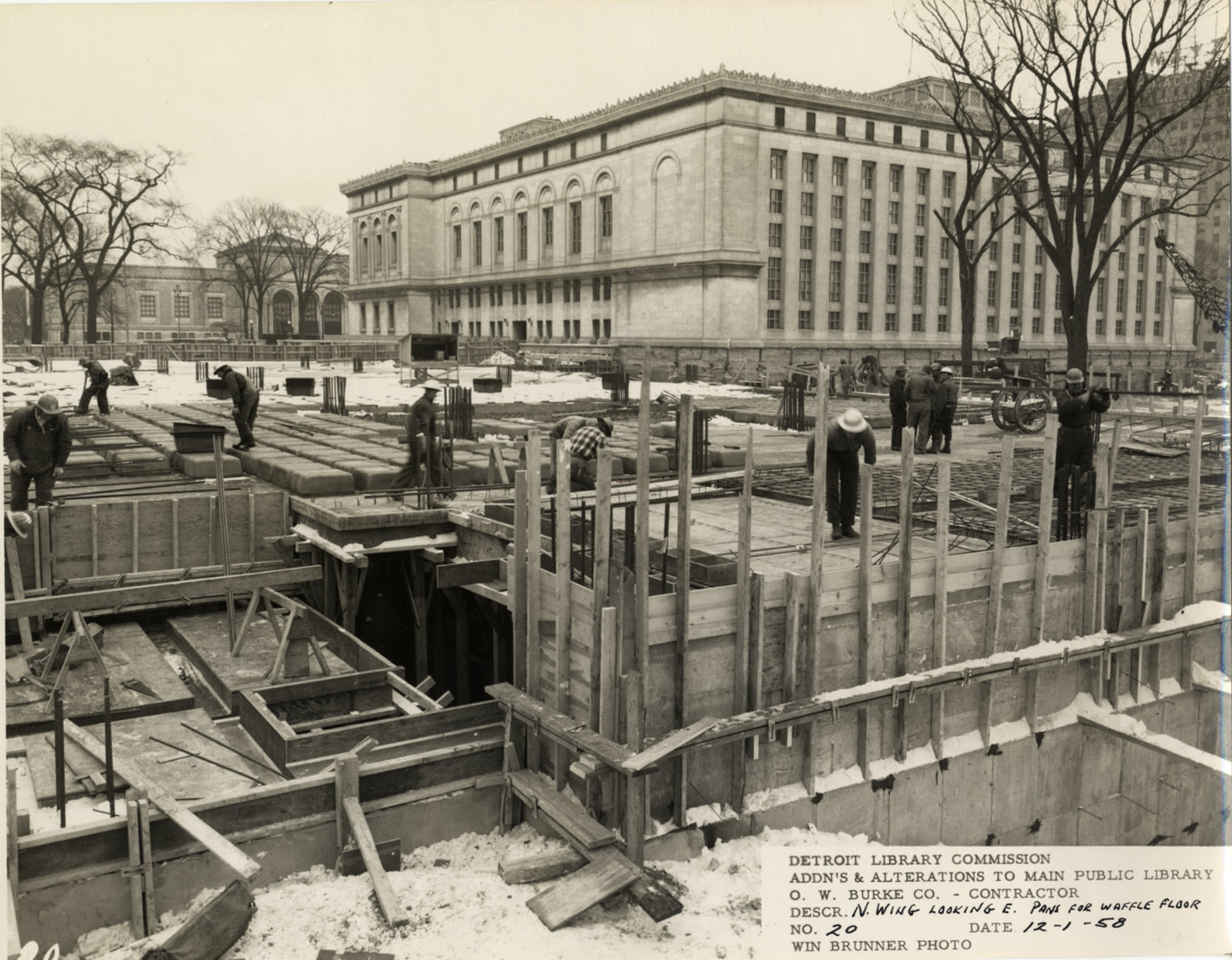 North Wing of Main Library under construction