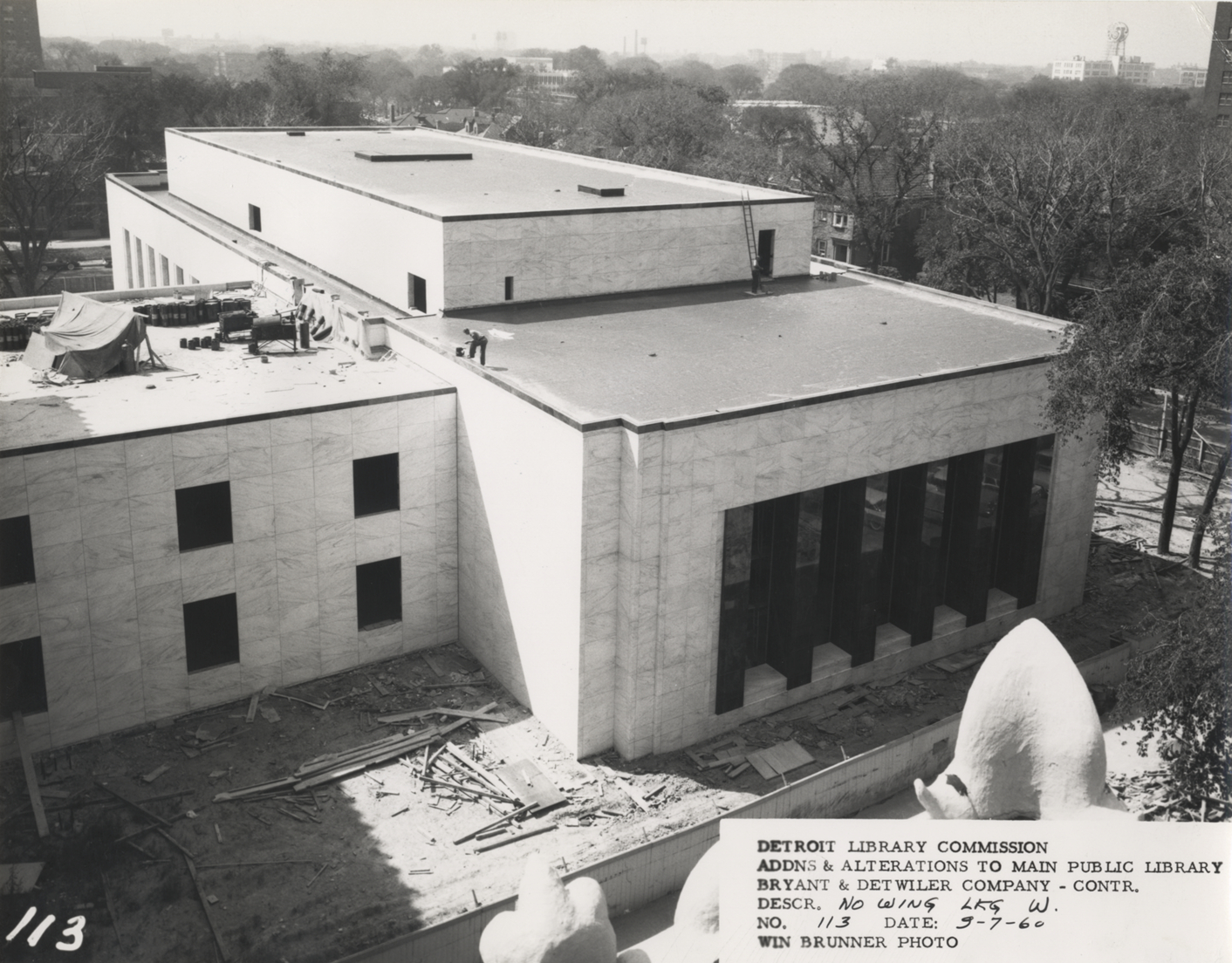 North Wing of Main Library under construction