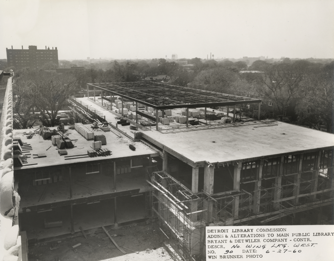 North Wing of Main Library under construction
