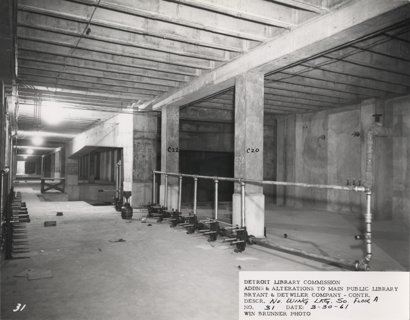 A-level, North Wing, Main Library under construction
