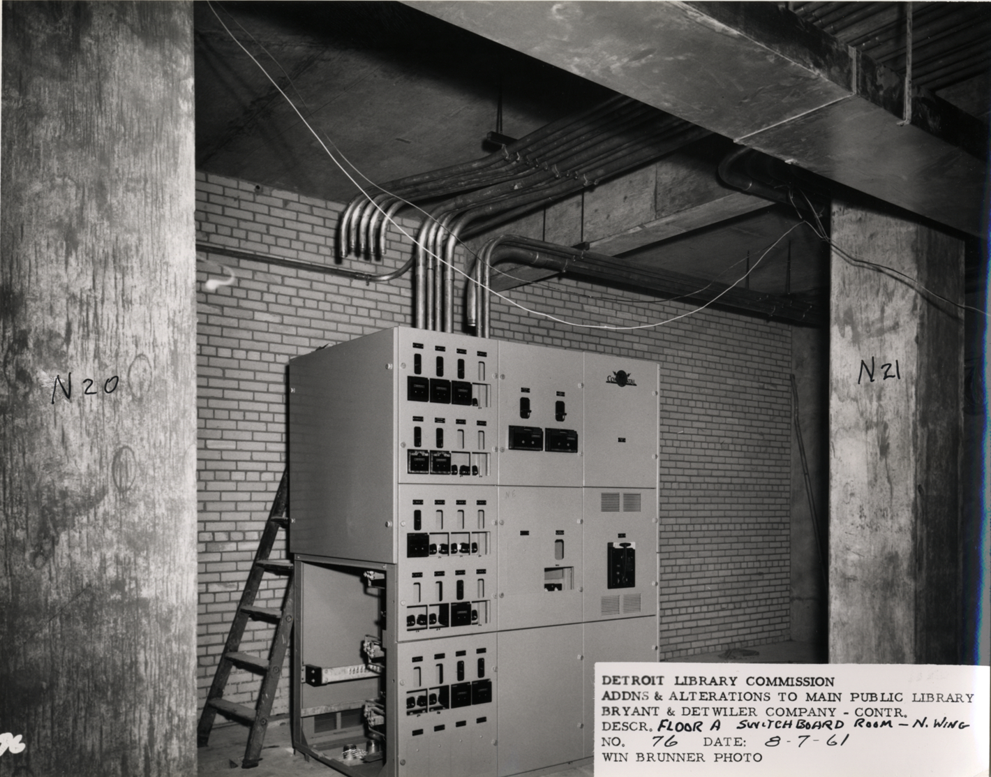 Switchboard room, North Wing, Main Library