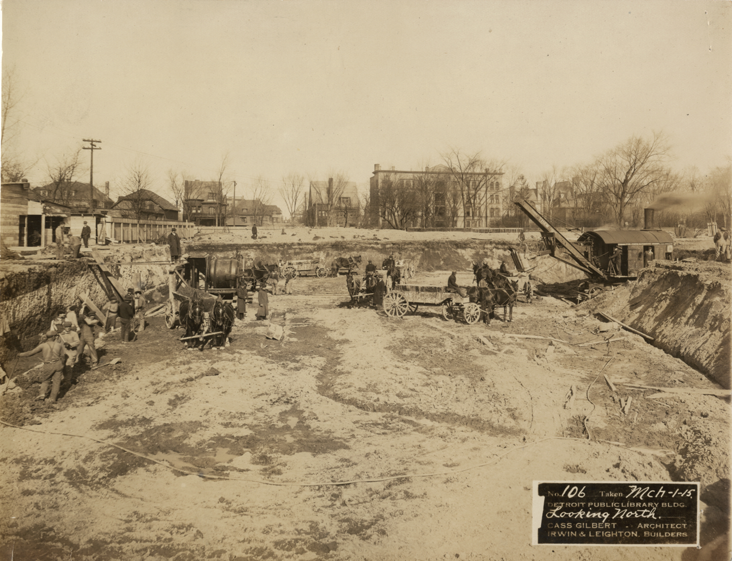 Foundation excavation, Main Library