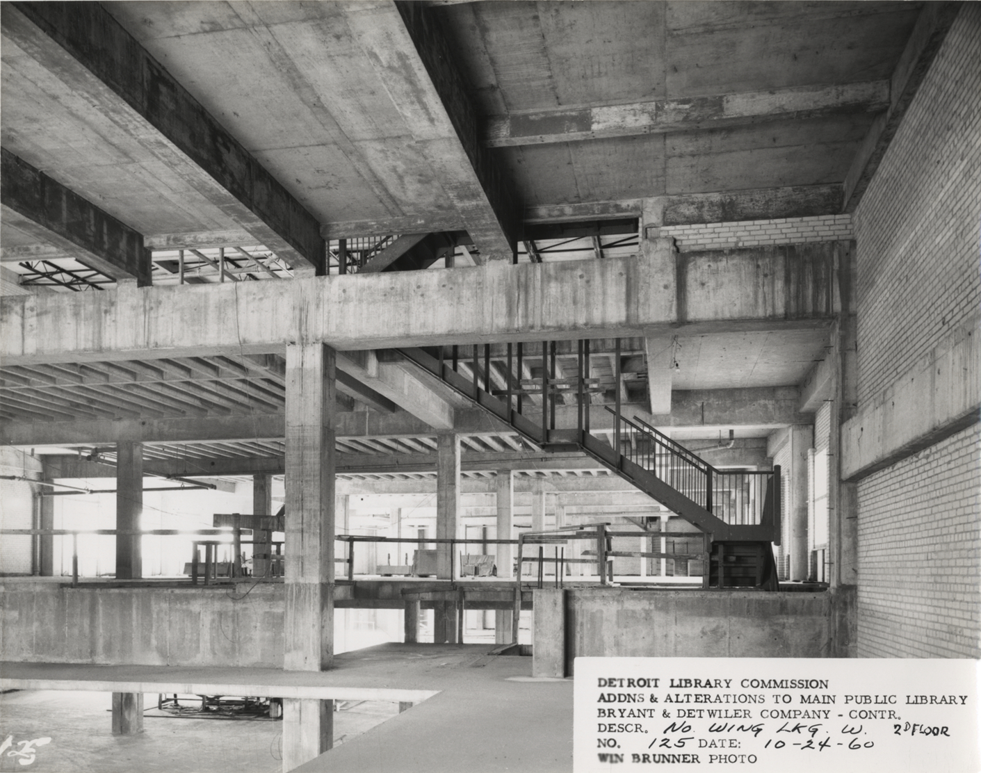 North Wing of Main Library under construction