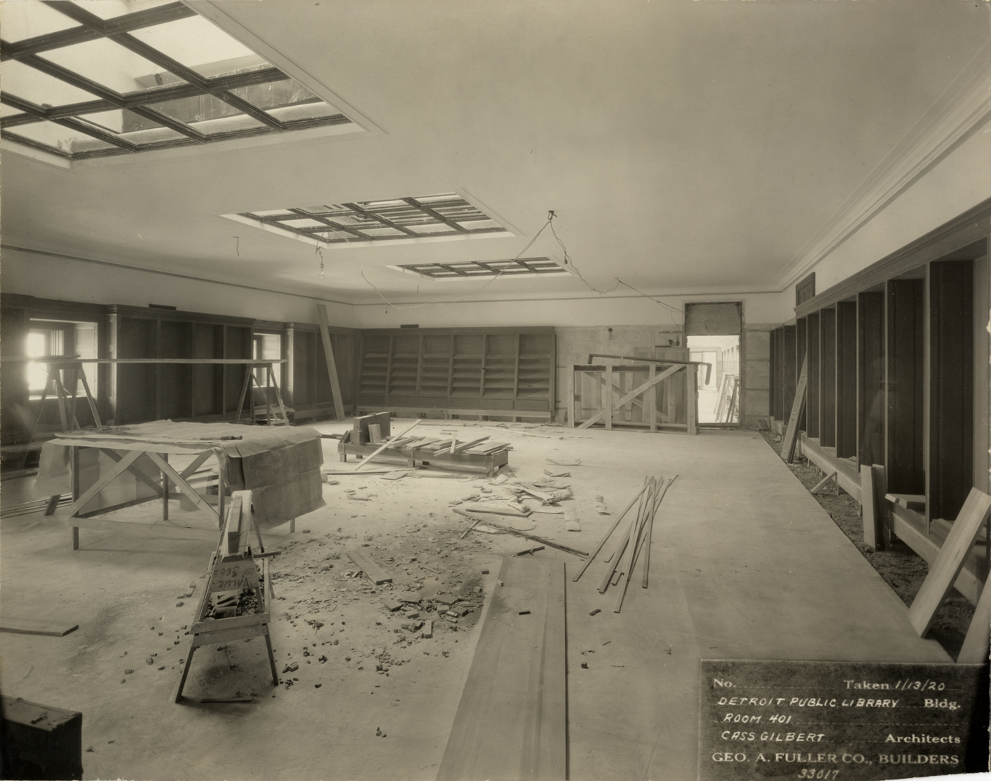 Room 401 at Main Library under construction