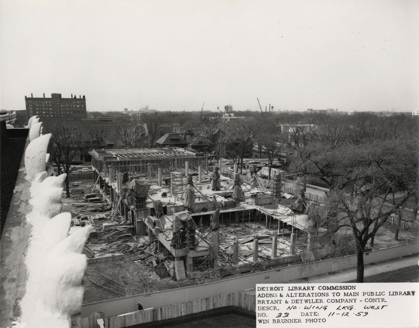 North Wing of Main Library under construction
