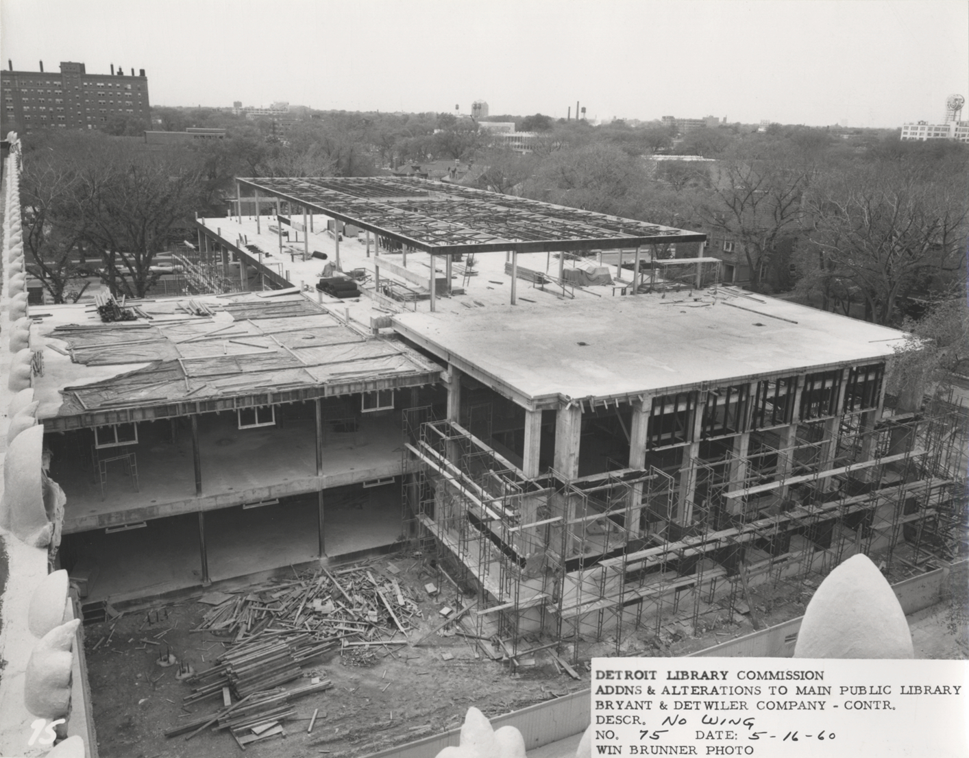 North Wing of Main Library under construction