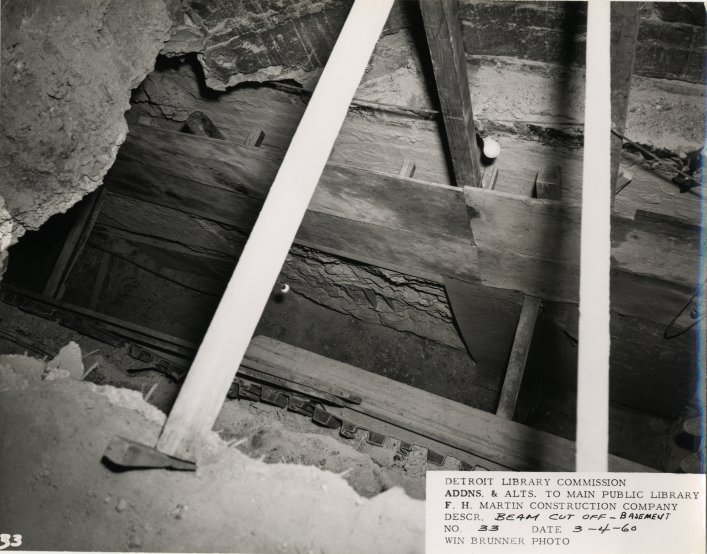 Basement of Main Library during construction