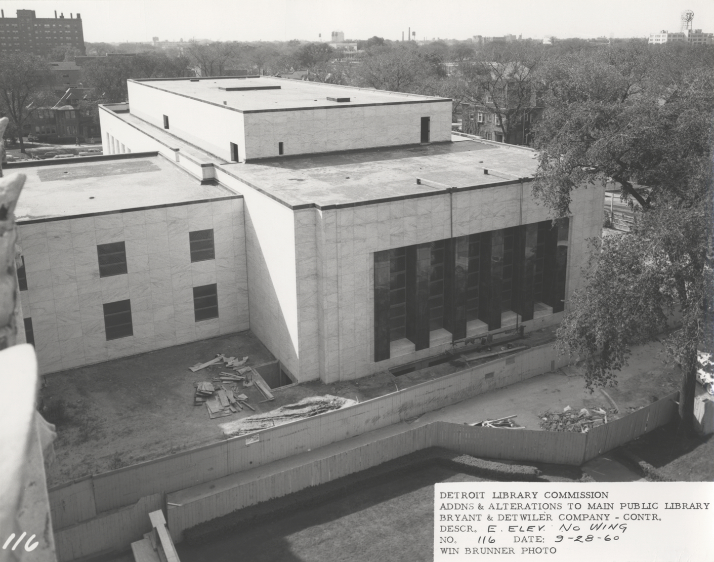North Wing of Main Library under construction