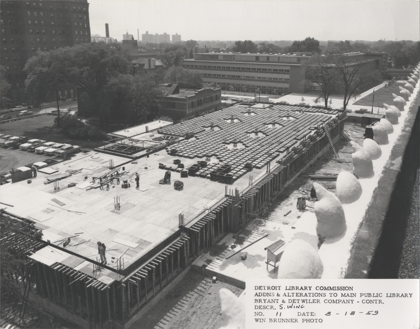 South Wing of Main Library under construction
