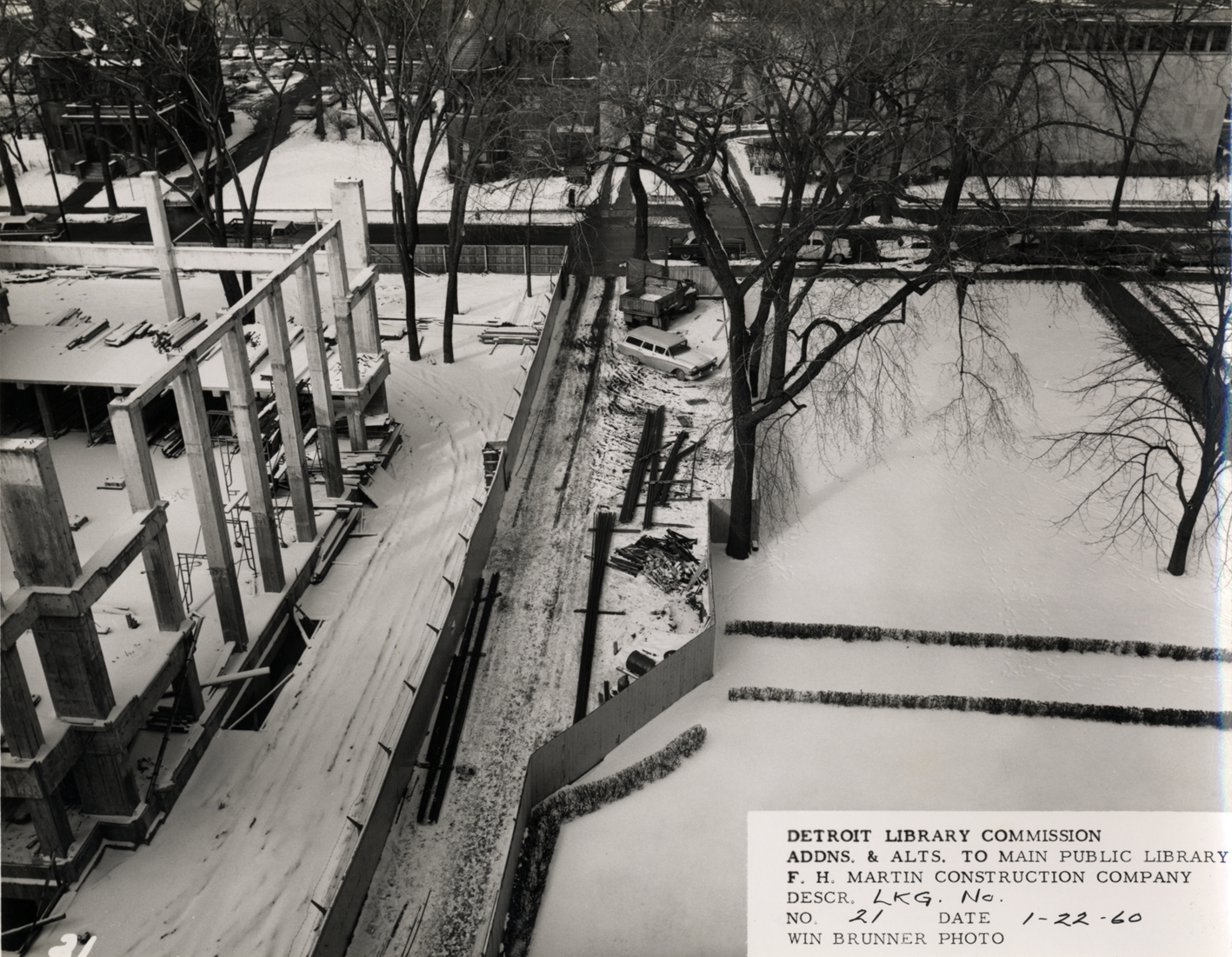 North Wing of Main Library under construction