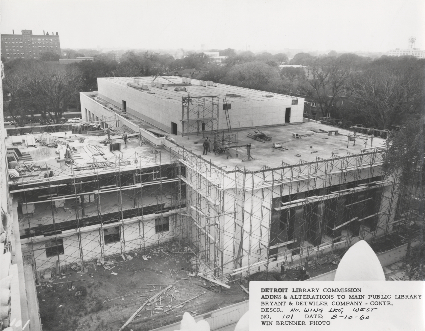 North Wing of Main Library under construction