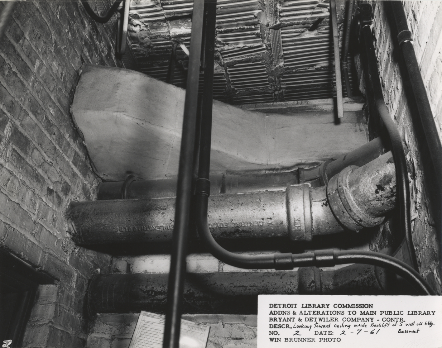 Air duct and sewer pipe, Main Library