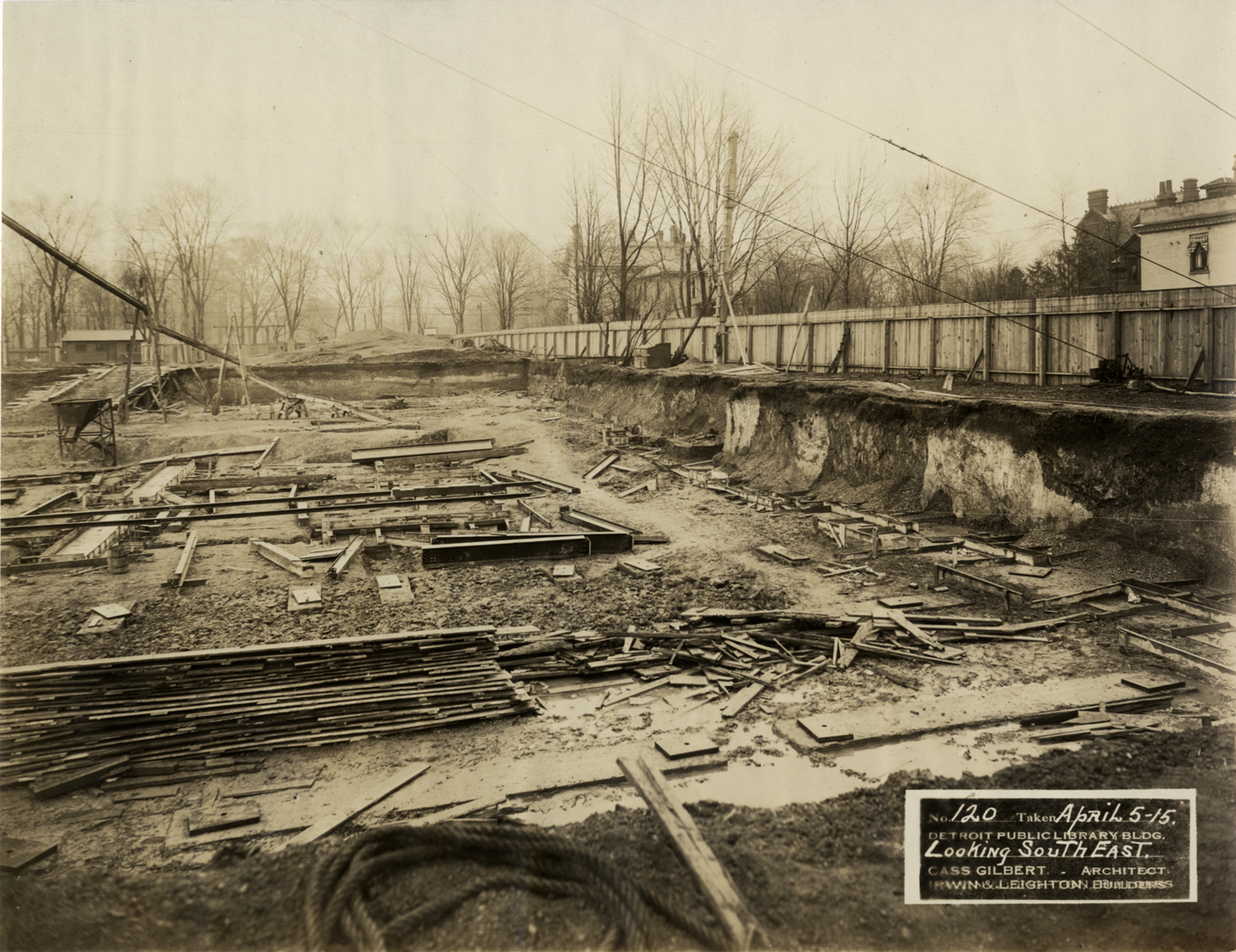 Foundation excavation, Main Library