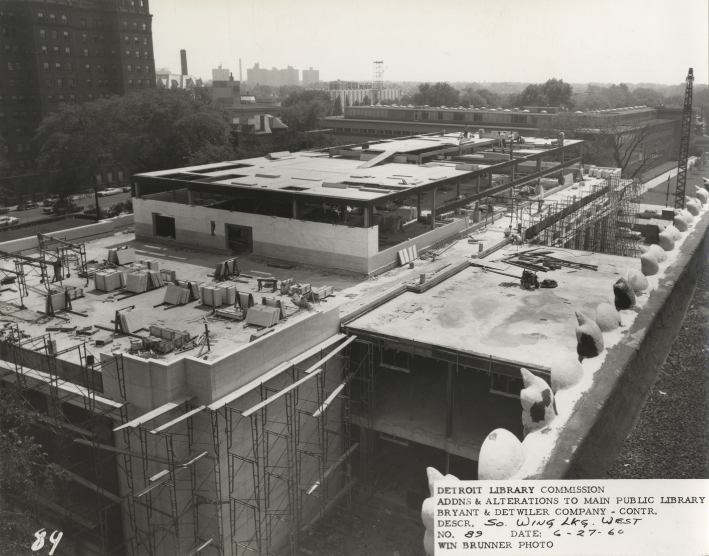 South Wing of Main Library under construction