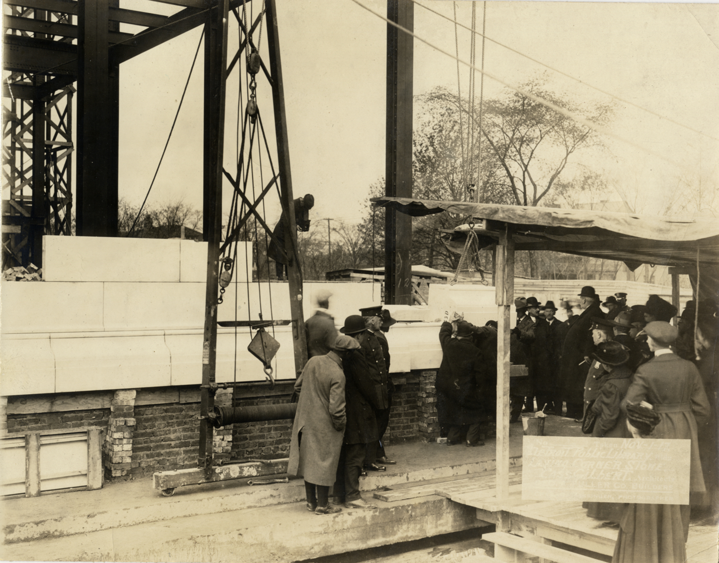 Cornerstone laying, Main Library