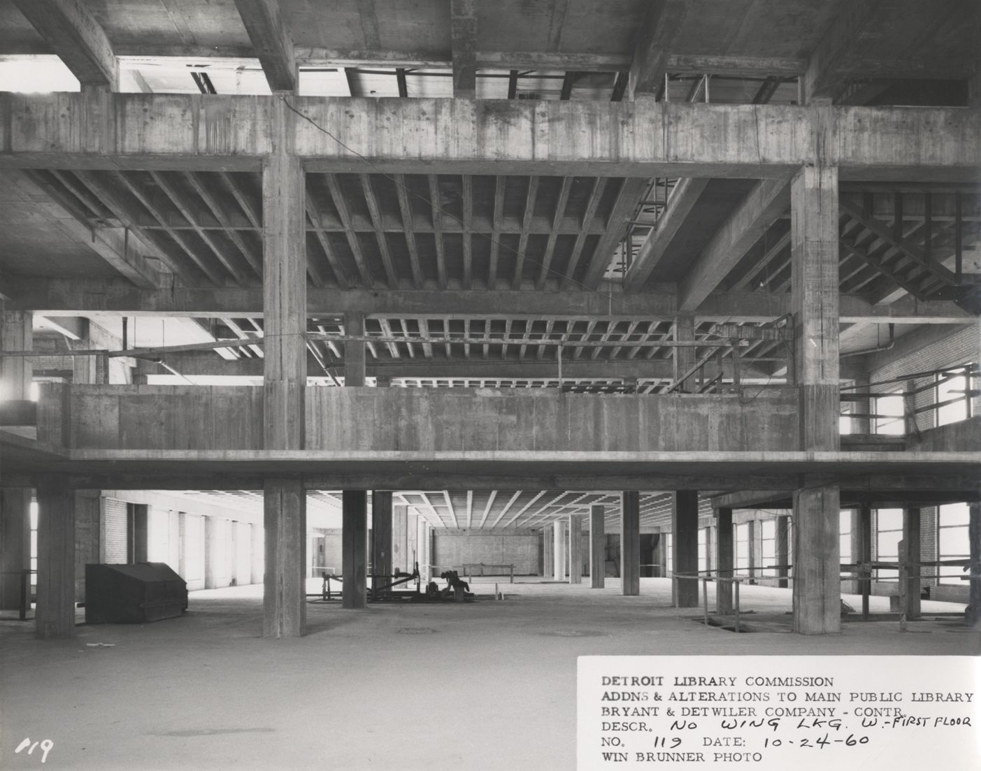North Wing of Main Library under construction