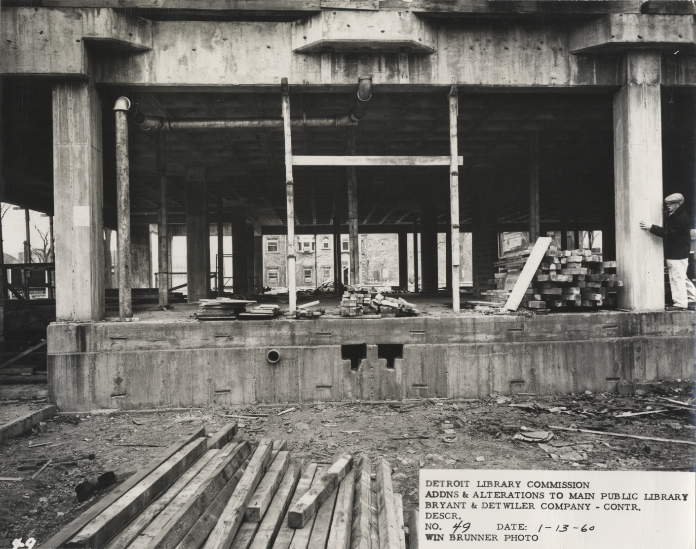 North Wing of Main Library under construction