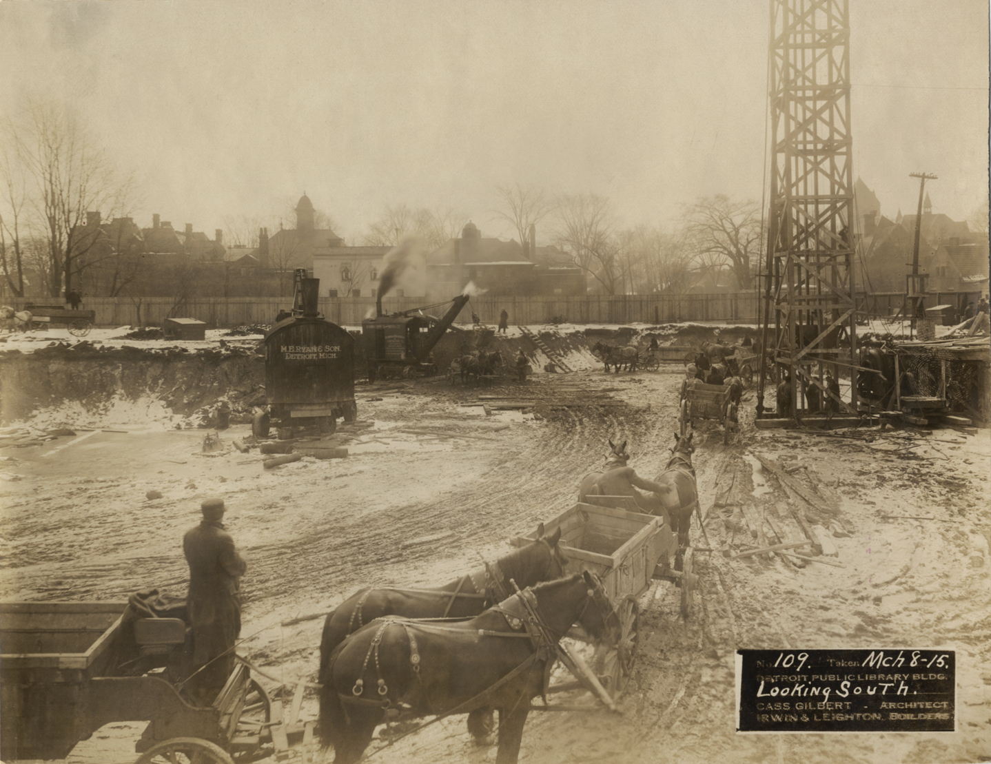 Foundation excavation, Main Library