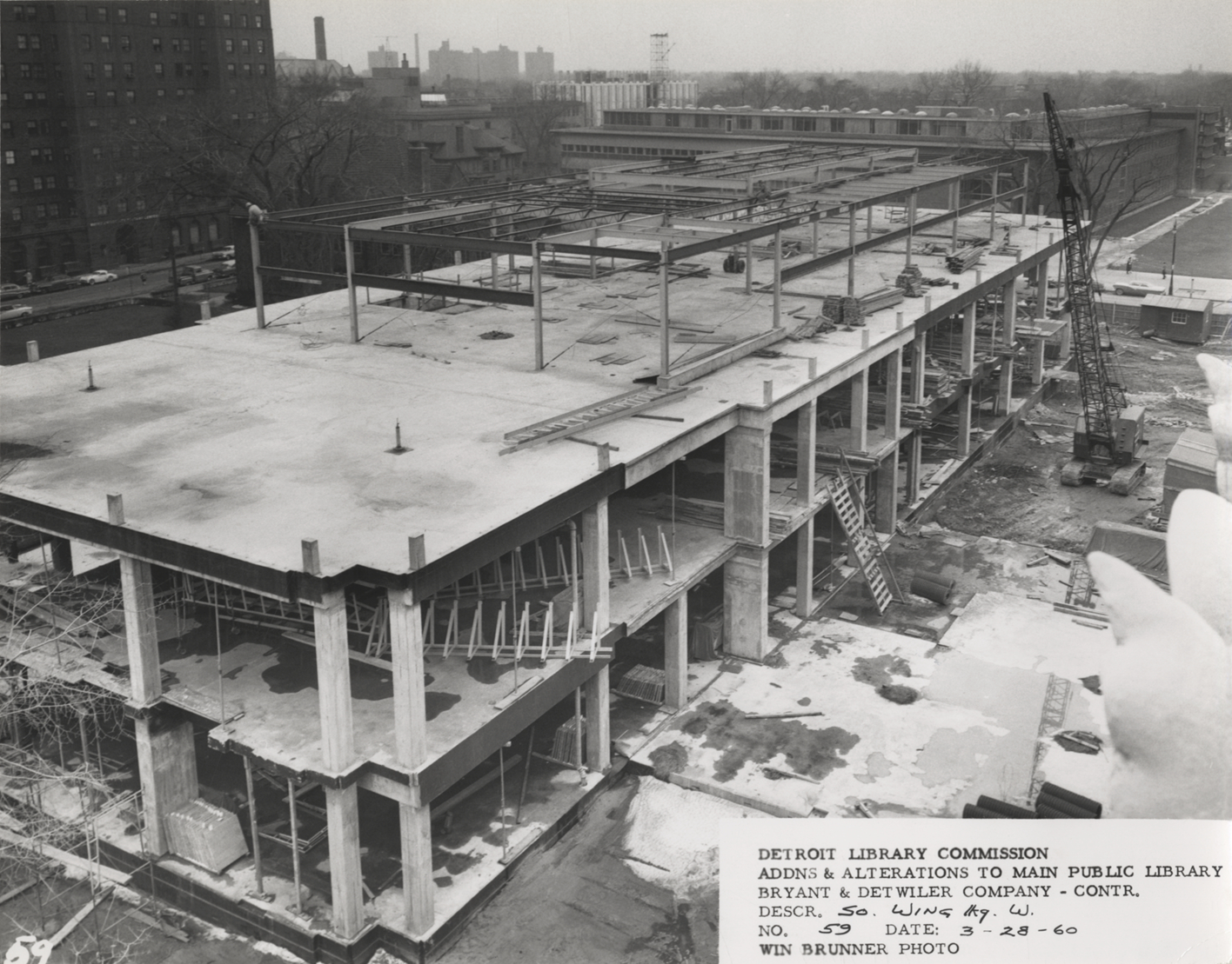 South Wing of Main Library under construction