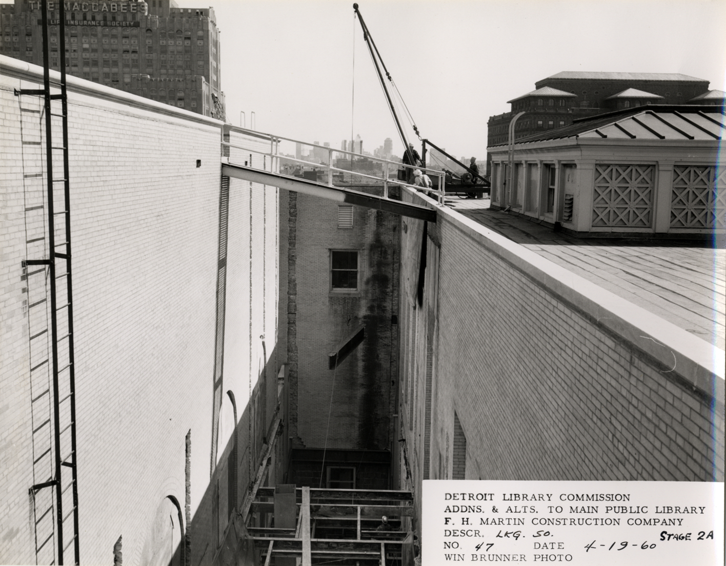 Light court, Main Library during construction
