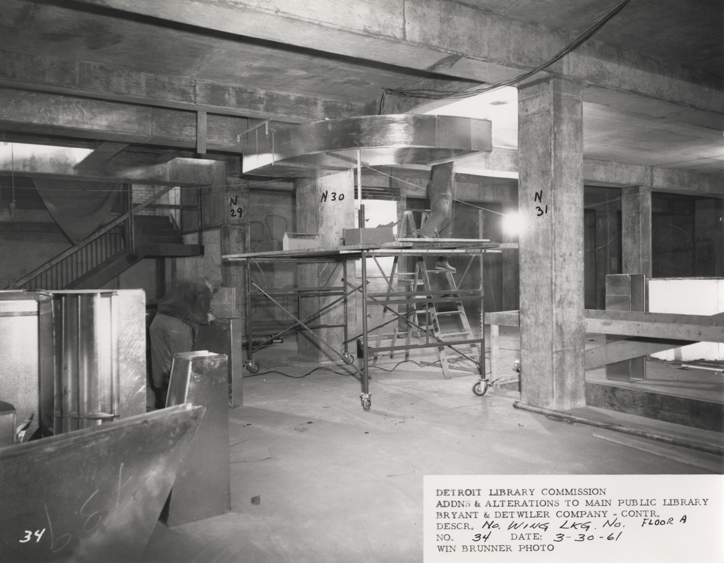 A-level, North Wing, Main Library under construction