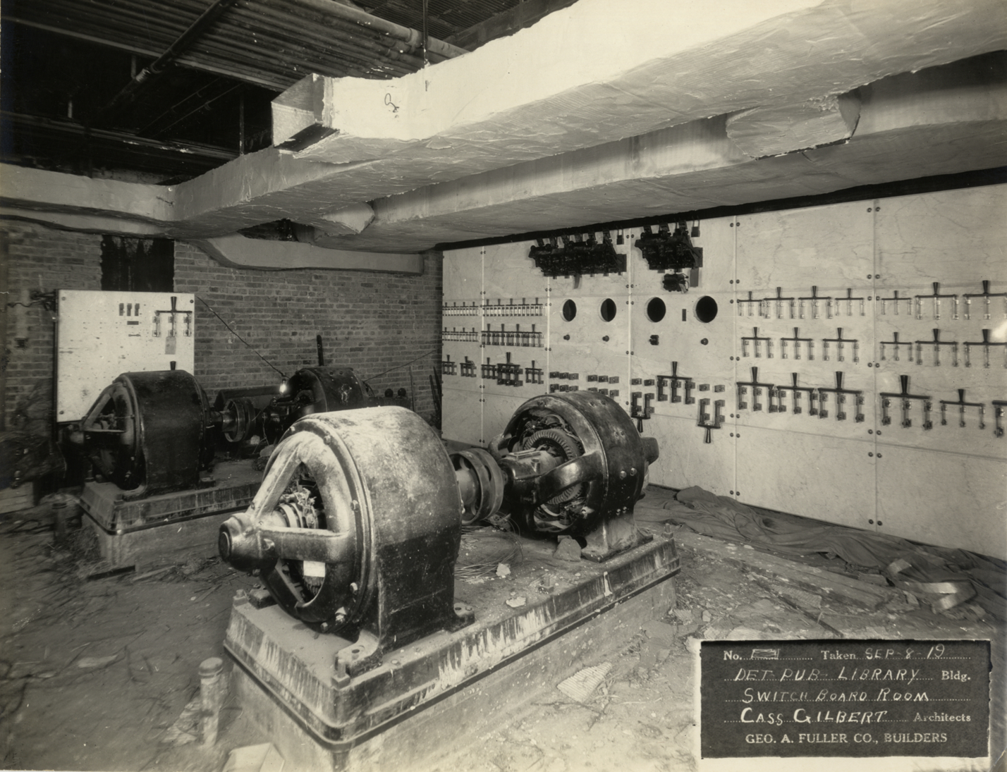 Switchboard room at Main Library under construction