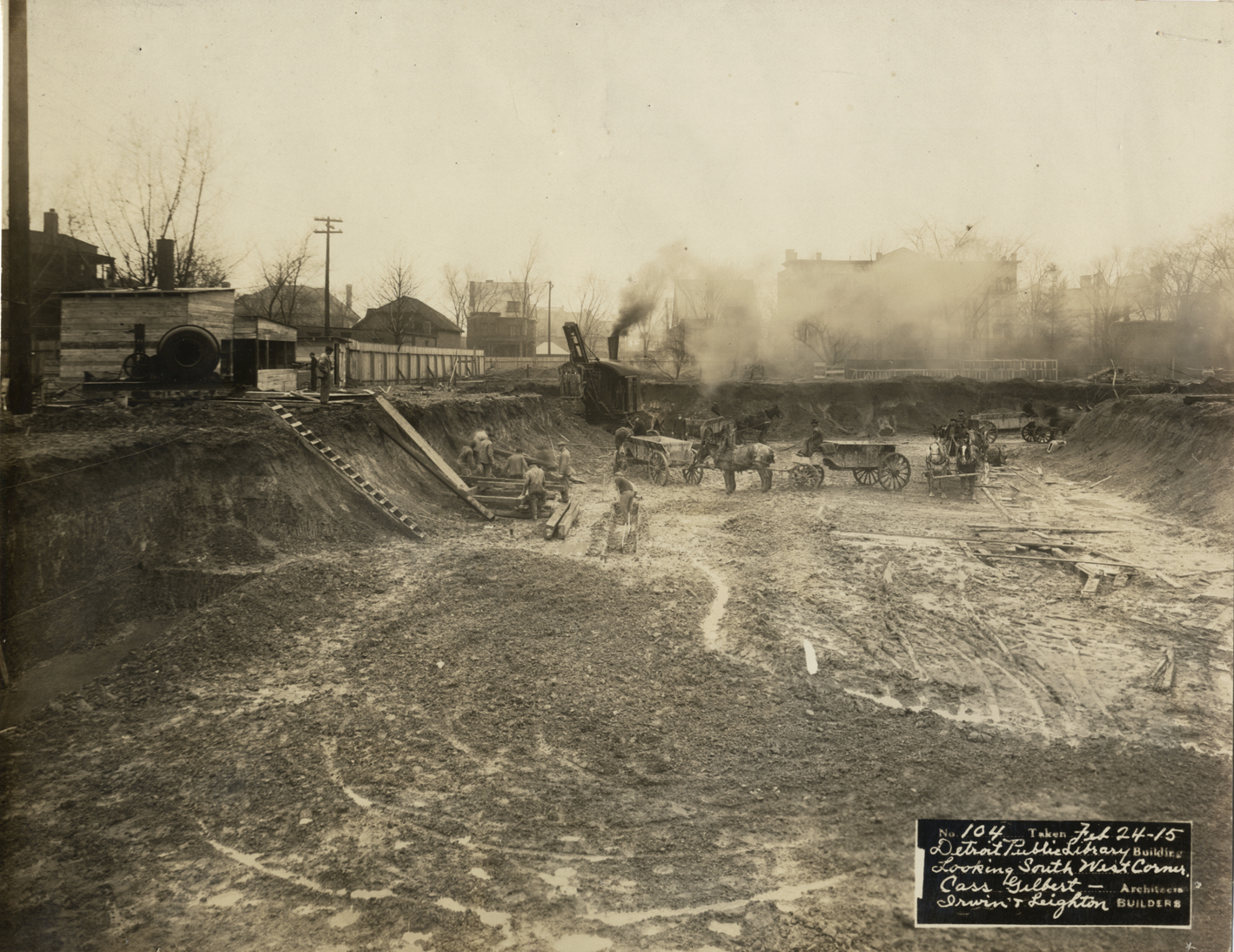 Foundation excavation, Main Library