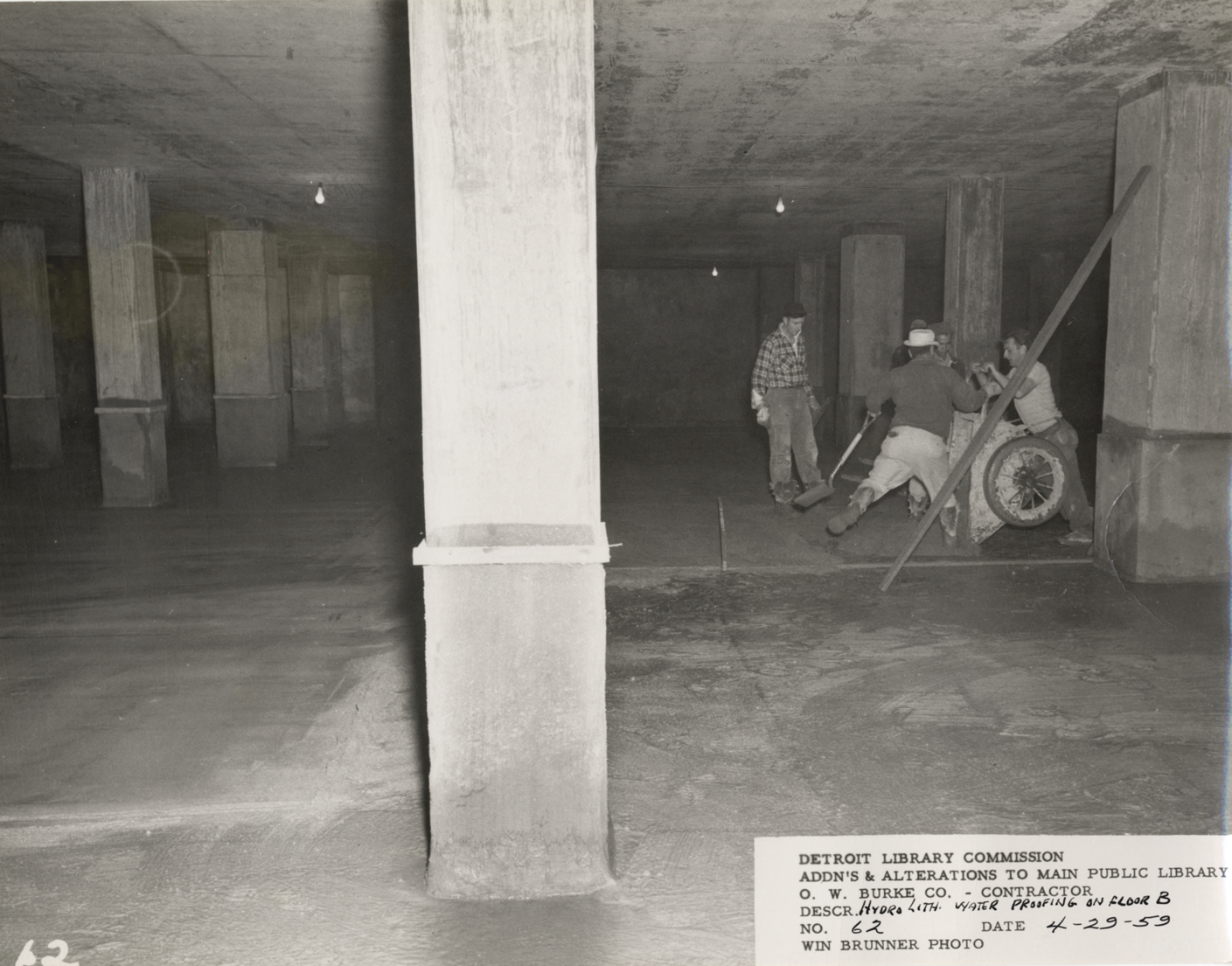 Waterproofing B level floor, Main Library