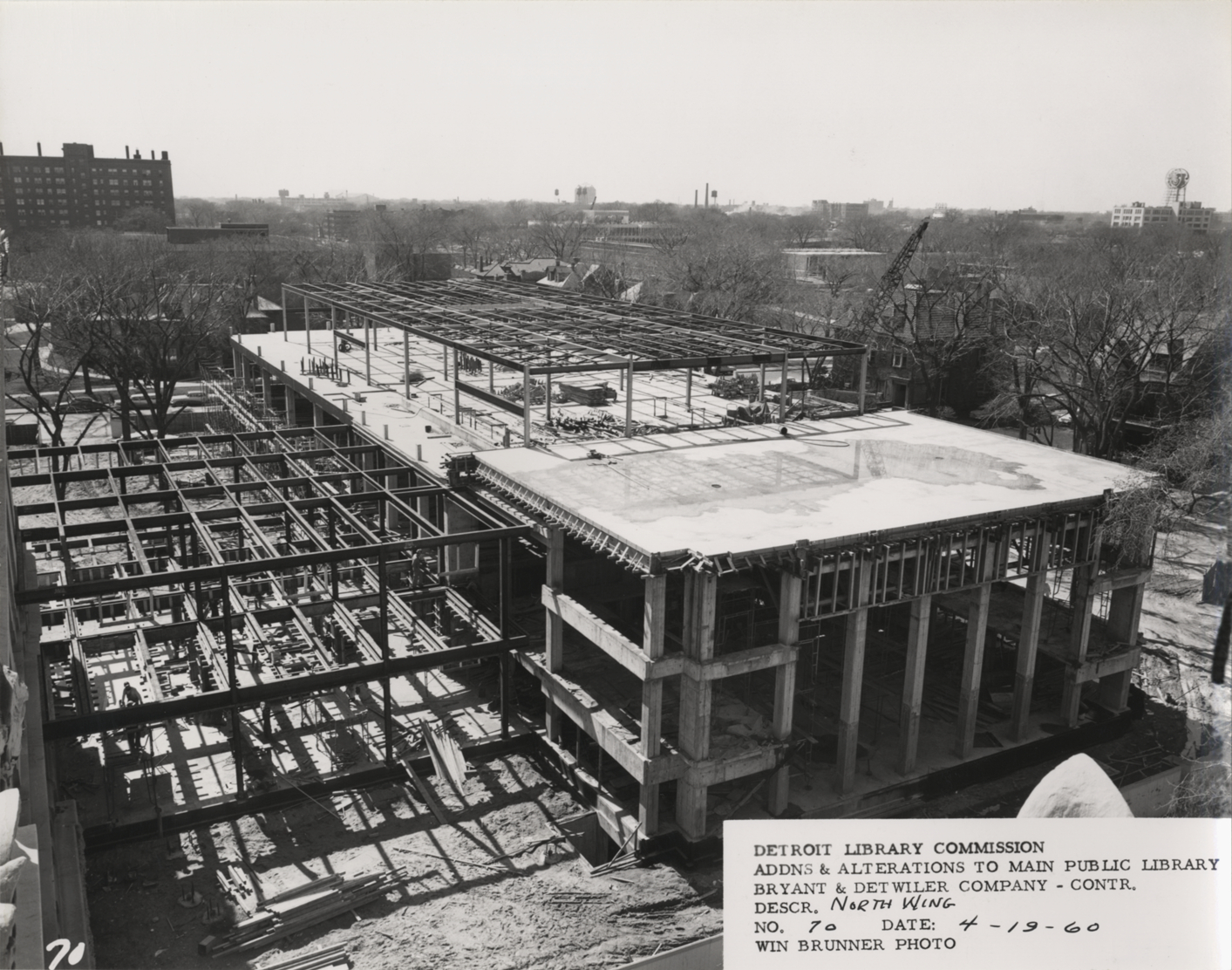 North Wing of Main Library under construction